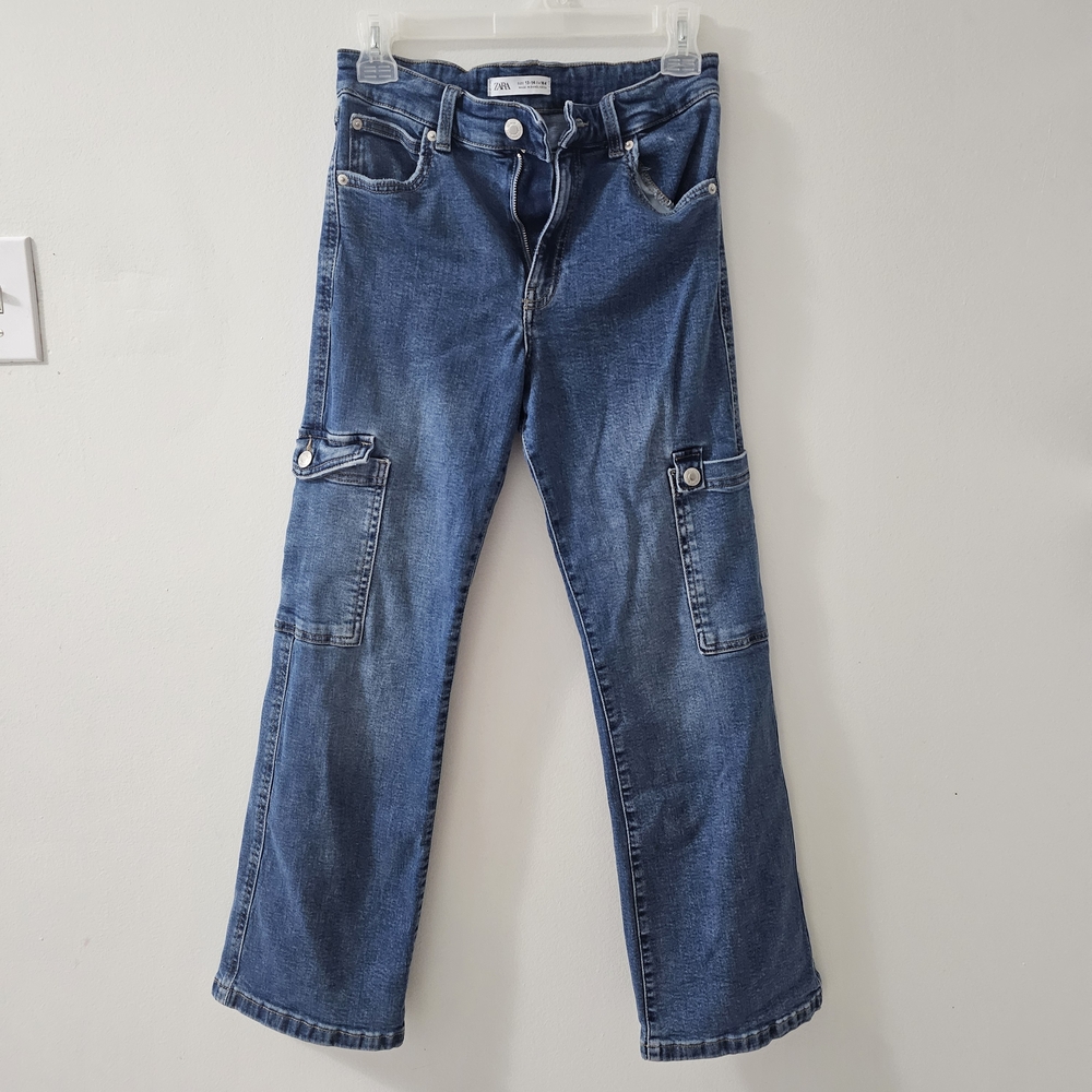 Zara Blue Denim Pants for Girls - 13/14 Years